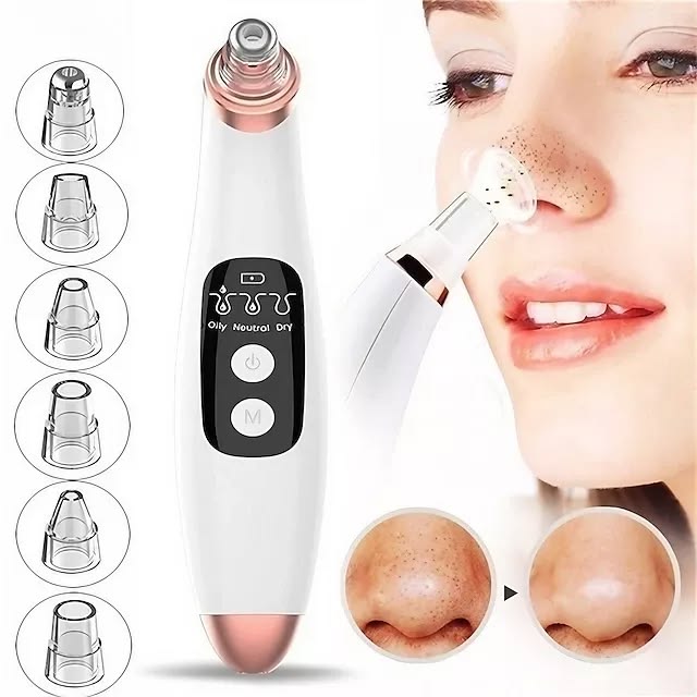 Derma Suction Vacuum Skin Cleanser | 4 in 1 Multi-function Blackhead Remover Tool | Remover Kit Skin Cleaner | Pimple Removal Tool | Ane Removal Tool
