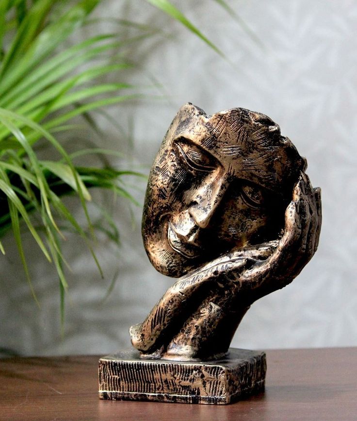 Silent Thoughts – Abstract Face Sculpture Showpiece