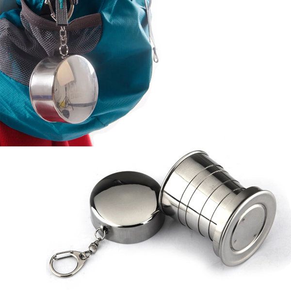 Stainless Steel Collapsible Travel Cup (or Folding Drinking Glass)