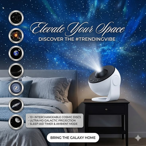 Dehis 4K HD Planetarium Galaxy Projector - 12-in-1 360° Rotating Starry Night Light, Aesthetic Space Decor & Unique Gift for Bedroom (White)