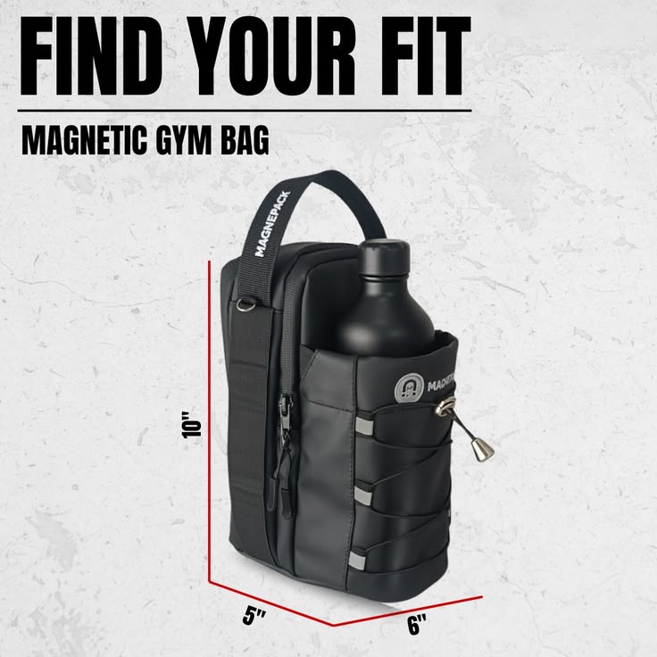 Luxury Magnetic Gym Bottle Holder Bag for Men & Women – Neoprene Fitness Storage Pouch with Strong Magnetic Grip for Gym, Running & Cycling Essentials