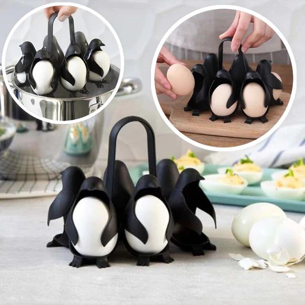Silicone Penguin Egg Boiled Egg Stand  Cute & Functional Egg Holder for Serving Soft or Hard-Boiled Eggs