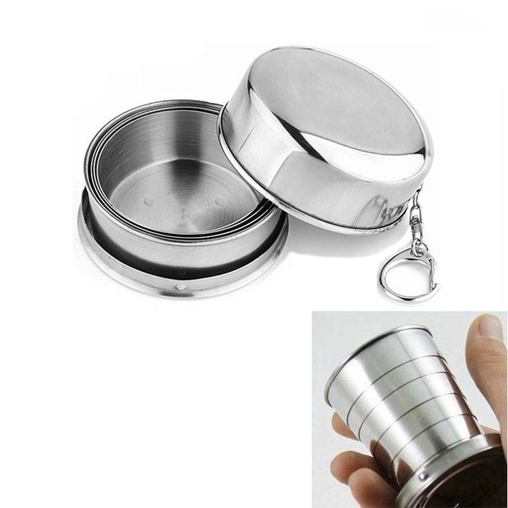 Stainless Steel Collapsible Travel Cup (or Folding Drinking Glass)