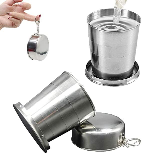 Stainless Steel Collapsible Travel Cup (or Folding Drinking Glass)
